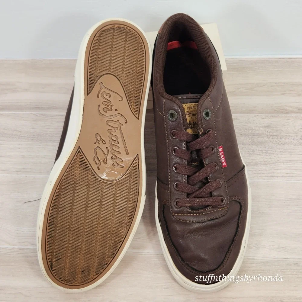 Levi's Mens Synthetic Leather Casual Lace Up Sneaker/‎ Trainers Shoe US 8.5